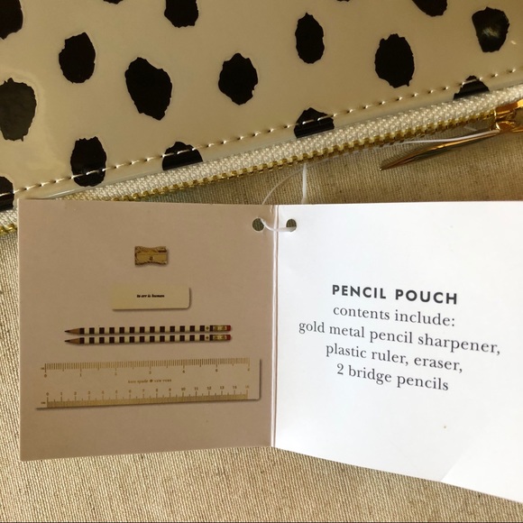 Kate Spade ♠️ Flamingo Dot Pencil Pouch - Picture 7 of 7